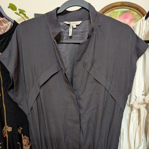 BCBGeneration Black V-Neck Jumpsuit, Elastic Waist Size L - Picture 2 of 3